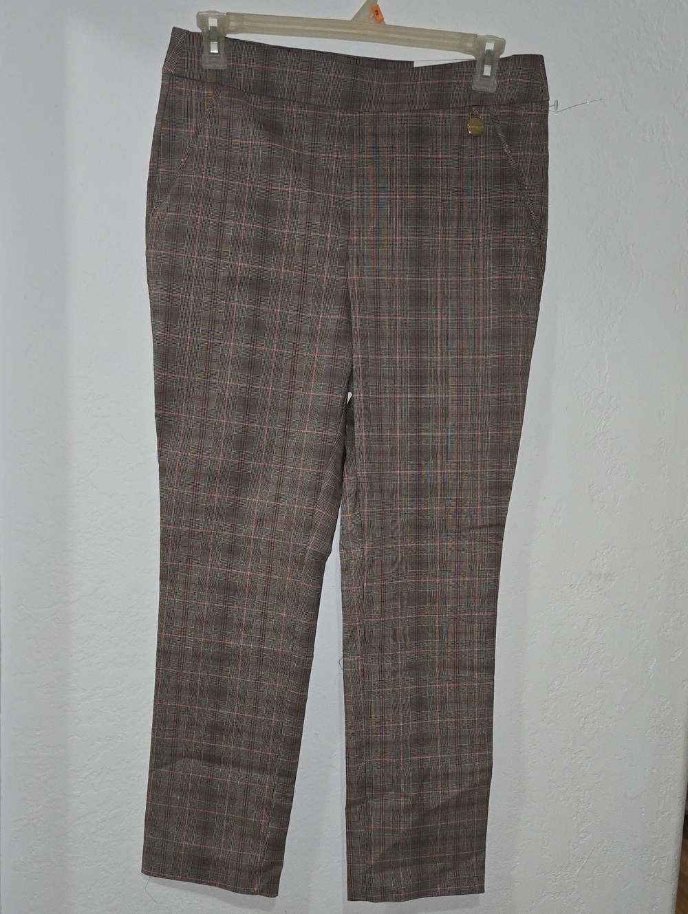Rafaella Gray Plaid Women's  Pants